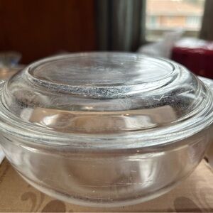Clear Glass Bowl with Lid